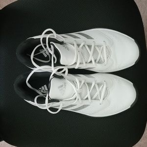 Adidas, 12, white with silver stripes